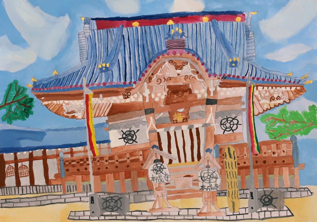 「真夏の本成寺」嵐南小学校　５年　山嵜　美紅